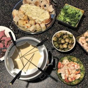 The fondue spread! Lisa Orne Hallinan photo