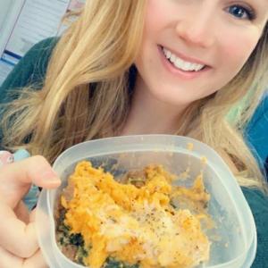 Zaza Andrews and her healthy Shepherd’s Pie. Lisa Orne Hallinan photo