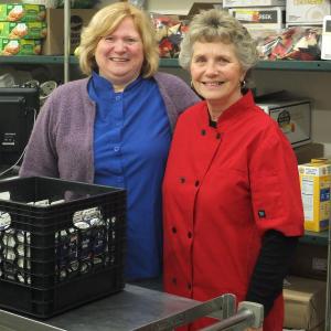 AOS 98 Food Services Director Darlene French, left, ends her 43 years of service at the end of the school year. BILL PEARSON/Boothbay Register