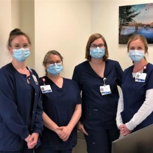 Members of the Infusion Therapy Team are, from left, Dotti Cost, RN, Anne Applebee, RN, Niki Lewis, RN and Melissa Brown, RN. Courtesy of LincolnHealth