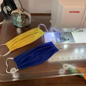 BRHS alumna and former Seahawk track star Angel Ames is creating 50 blue and gold reversible masks for seniors to march in June 5. Courtesy photo