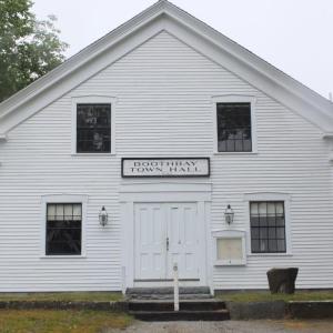 Boothbay voters will go back to the future by casting their ballots in July for the referendum town meeting, municipal candidates and state primary elections at the old town hall at Boothbay Railway Village. BILL PEARSON/Boothbay Register