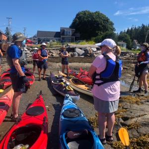 A safety presentation is given before the six-mile paddle. Dan Zadjel photo