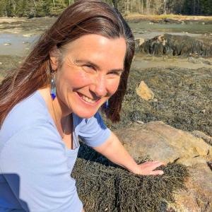 Dr. Heather Leslie on the shoreline of the Darling Marine Center in Walpole. Jeremy Rich photo
