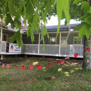 A laundry line of strawberries for an event at LCRC headquarters. Courtesy photo