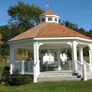 The Boothbay Common gazebo has a new look thanks to a recent renovation. BILL PEARSON/Boothbay Register