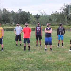 Boothbay football players continue their pre-season workouts last week in anticipation of the high school fall sports season. BILL PEARSON/Boothbay Register