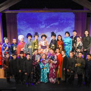 Heartwood’s cast of “Tales Of Japan” featured 25 Midcoast middle school actors. Jenny Mayher photo