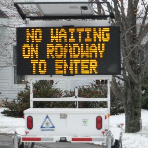 Town Manager Dan Bryer received one complaint about a Lincoln County message board at the roundabout. The message said ‘Santa is watching. Wear a mask.’ Bryer did not forward the complaint to county officials, but on Dec. 10, the message no longer appeared. BILL PEARSON/Boothbay Register
