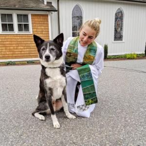 The Reverend Dana Stivers and a friend. Courtesy photo