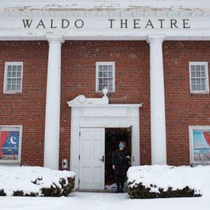 Waldo Executive Director Kate Fletcher at the door to the Theatre Feb. 10, 2021. Anna Finocchiaro photo