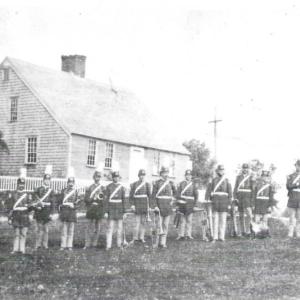 Damariscotta Band in front of the Chapman-Hall House c.1890. Photographer unknown. Courtesy of LCHA