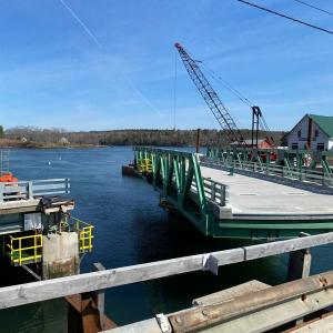 The new Barters Island bridge March 10. “Big Al” Cohen photo