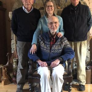 Otto and Fran Walter Foundation board members are smiling at the thought of a Peace Center training peacemakers in the most conflict-ridden place on earth: The Middle East. Seated is past president Frank Helman; standing left to right are the Rev. Kenneth Bradsell, Martha Peak Helman and Carl Griffin III. Courtesy photo