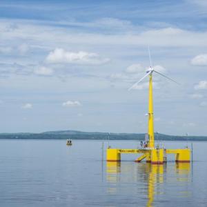 The Volturn 1:8, a to-scale test of the turbine which will be installed off the coast of Monhegan Island, is presumed to go live in 2023. File photo