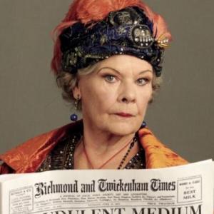 Dame Judi Dench stars as Madame Arcati in “Blithe Spirit” opening Friday, April 16. Courtesy of Lincoln Theater