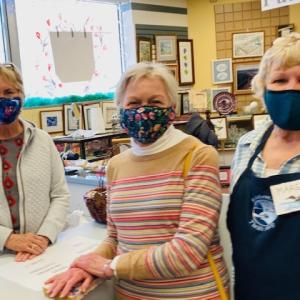 Thrift Shop cashier Jane Mulholland, left, and volunteers Sue Hochstein and Maren Fischerare on the job at our Thrift Shop which is located at the Meadow Mall (across from Hannaford). The public is always welcome to check out the wide variety of clothing and merchandise at the shop. New volunteers are also welcome. Courtesy photo