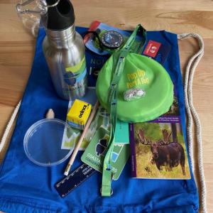 The original Camp in a Box™ includes an assortment of tools, supplies, and activity ideas for exploring outdoors. Courtesy photo