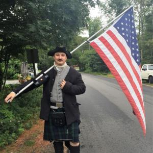 Geoff Kansa, walking patriot. LISA KRISTOFF/Boothbay Register
