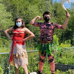 Jojo Shea as Moana and Trey Tibbetts as Maui. Courtesy of Emily Mirabile