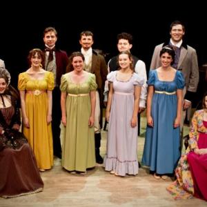 The Heartwood cast of the Kate Hamill adaption of “Pride and Prejudice.” Courtesy of Heartwood