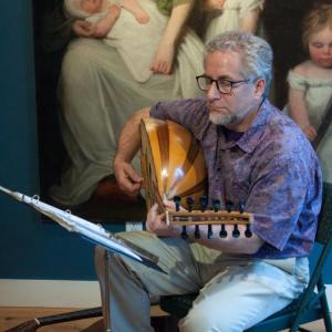 Jonathan Waldo will play an oud and other instruments at Hasenfus Gallery during the August WAW. Courtesy of Lucia Droby Jonathan Waldo, Maine