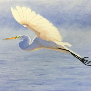 Cheryl DiCara’s “Flying Over” is one of the artist’s works in the fall show at Damariscotta River Grill through Nov. 2. Courtesy of Kim Skillins Traina