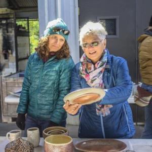 Visitors can shop for pottery straight out of the wood kiln at Watershed’s Maine Craft Weekend event this Saturday. Courtesy photo