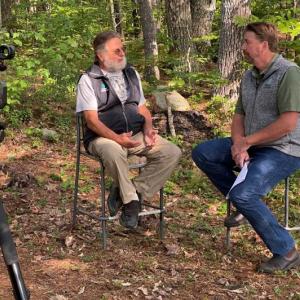 Executive Director Pete Nichols, right, interviews the co-founder of Hidden Valley Nature Center, Tracy Moskovitz. Courtesy photo