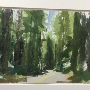 Heidi Seidelhuber’s “Road to the Summer Cabin” is among her latest paintings. See this one and more at Studio 53 by Sept. 30.