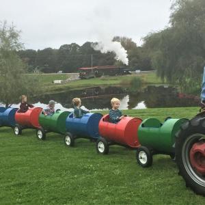 Trains were running, kids were smiling ... a mighty fine October day indeed. LISA KRISTOFF/Boothbay Register
