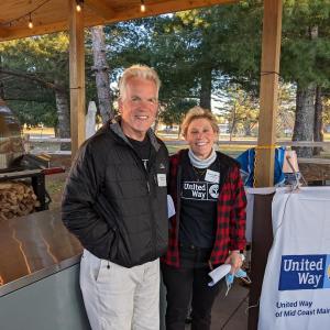 United Way Campaign Co-Chairs Bob and Barb McCue at the Campaign Finale. Courtesy of Barbara Reinertsen