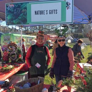 Boothbay Region Garden Club members at the Nature’s Gifts booth were Vanda Yonge and Gloria Wakefield. LISA KRISTOFF/Boothbay Register