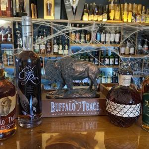The whiskeys selected for Boothbay Railway Village’s first Speakeasy event by Mike Morrissette from his Whiskey Bar. Lori Reynolds photo