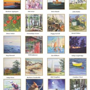 These artists of the Pemaquid Art Gallery have work exhibited at Damariscotta River Grill. Courtesy of Kim Skillins Traina