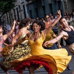 One of the dance scenes in the 2021 “West Side Story” at Harbor Theater opens Dec. 31. Courtesy of the venue