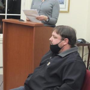 Boothbay residents Eve Jamieson and Trevor Morin request Boothbay selectmen place a May town meeting warrant article seeking voter approval to remove fluoridation from the drinking supply. BILL PEARSON/Boothbay Register