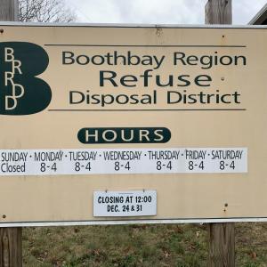 Manager Steve Lewis announced at the Dec. 9 trustees’ meeting, the transfer station will be open from 8 a.m. to noon on Christmas Eve and New Year’s Eve. BILL PEARSON/Boothbay Register