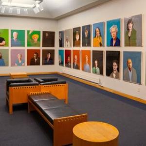 An exhibit of Robert Shetterly’s portraits.Courtesy of Kane-Lewis Productions