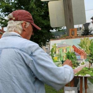 Tony van Hasselt painting plein air during a Wiscasset Art Walk. File photo