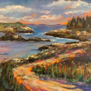“Path at Reid,” an acrylic by Elaine Hranich