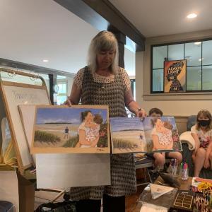Book illustrator Jamie Hogan reading to the Merry Barn attendees. Courtesy photo