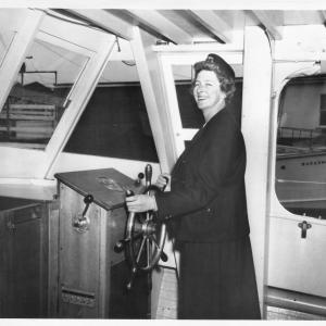 The late Capt. Marion Dash, first female boat captain on the coast of Maine, who co-founded Windjammer Days with her husband, Capt. David Dash. Photo courtesy of Boothbay Register
