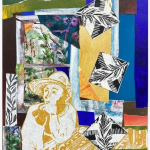 “Blues for my Grandmother,” a mixed media collage by Robin Brooks, is one of the works of art in the upcoming Maine Art Gallery show. Courtesy of MAG
