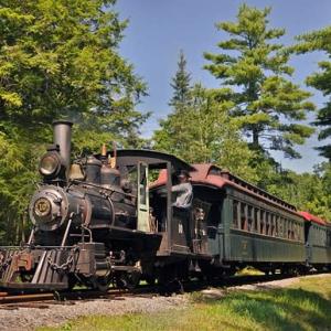 All aboard! Ride the WW&F Railway train to Top of the Mountain and a guided tour of Trout Brook Preserve. Courtesy of Midcoast Conservancy