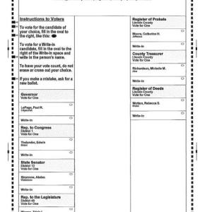 Republican sample ballot. Courtesy of Boothbay Harbor Town Office