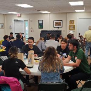Scene from the Workers from Away gathering at the Congregational Church of Boothbay Harbor on June 27. Courtesy photo