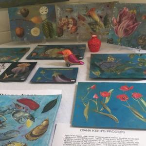 Diana Kerr’s decoupage glass plates are among the offerings at Kerr-Jones Fine Art & Craft ... uncommon goods in East Boothbay.