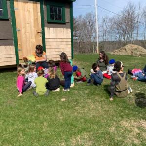 Children participate in Whitefield Library's Story time program led by Emma Nelson. Sept. 10's 10:30 a.m. story time will feature books by Lisa Jahn-Clough and include a craft. Courtesy photo