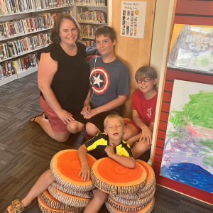 Jennifer Hyson and her sons Cole (13), Miles (11), and Eli (8).